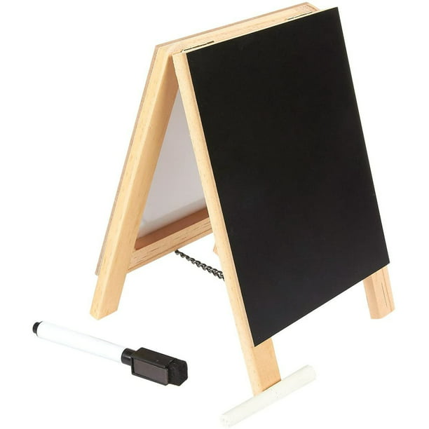 Kitchen Easel Blackboard Wooden Frame Standing Black Board for Coffee Cafe